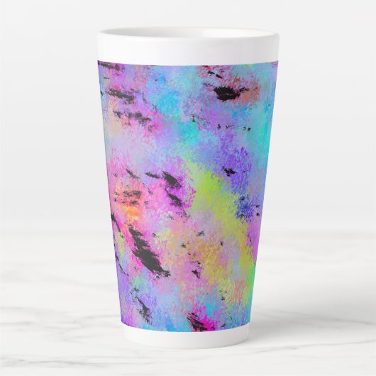 Tasse Latte Multicolor Abstrait (Devant)