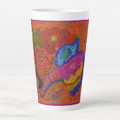 Tasse Latte Multicolored Fish Pattern  (Devant)
