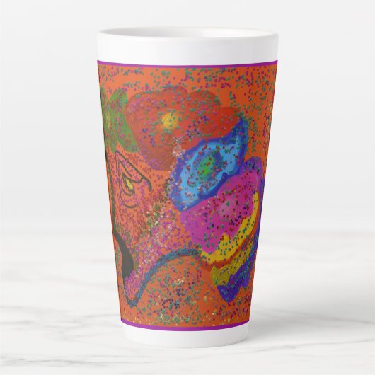 Tasse Latte Multicolored Fish Pattern  (Devant)