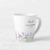 Tasse Latte Multihued Wildflower Baby Shower Celebration (Angle droit)