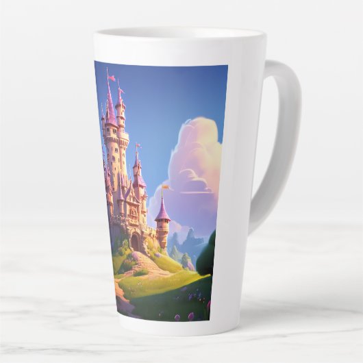 Tasse Latte muqueuse blanche (Angle droit)