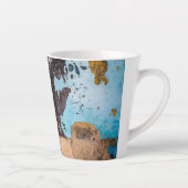 Tasse Latte Mur bleu et porte (Droite)
