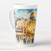 Tasse Latte Mur occidental Jérusalem (Angle gauche)