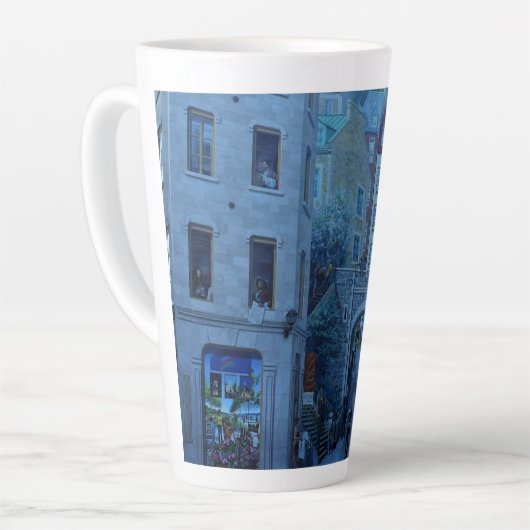 Tasse Latte Mural à Old Québec, Québec, Canada (Angle gauche)