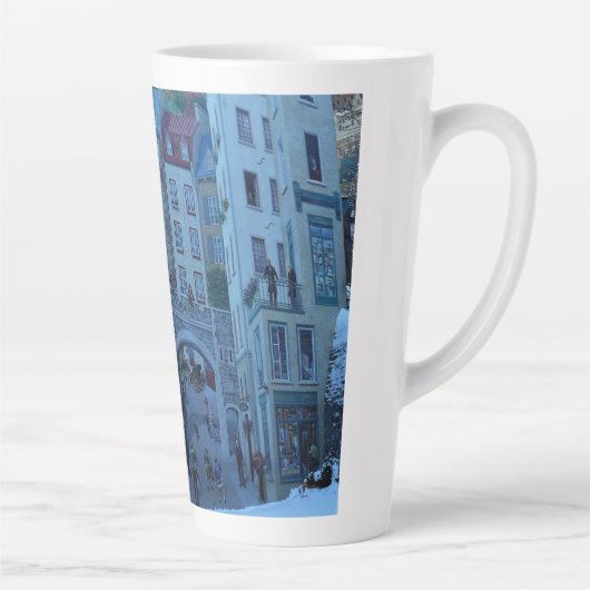 Tasse Latte Mural à Old Québec, Québec, Canada (Droite)