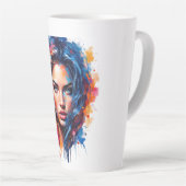 Tasse Latte Muse Chromatique - Portrait De Splash Néon (Angle droit)