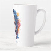 Tasse Latte Muse Chromatique - Portrait De Splash Néon (Droite)