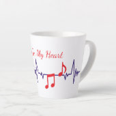 Tasse Latte Music In My Heart (Angle droit)