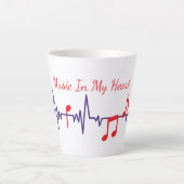 Tasse Latte Music In My Heart (Devant)