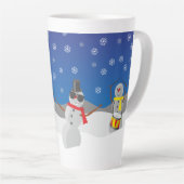 Tasse Latte Musical Snowmen (Angle droit)