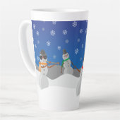 Tasse Latte Musical Snowmen (Angle gauche)