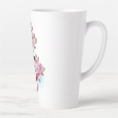 Tasse Latte Musical treble clef notes with sakura flowers (Droite)