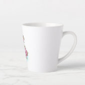 Tasse Latte Musical treble clef notes with sakura flowers (Droite)