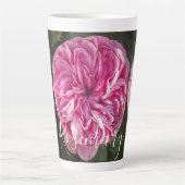 Tasse Latte Musique à fleurs Vintage rose Rose (Devant)