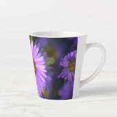 Tasse Latte Musique à fleurs violettes (Droite)