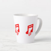 Tasse Latte @ musique d'amour (Angle droit)
