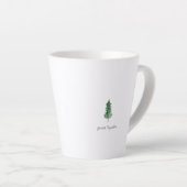 Tasse Latte Musique dans l'âme | Monogramme rustique aquarelle (Angle droit)