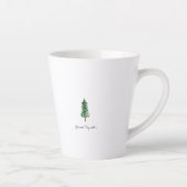 Tasse Latte Musique dans l'âme | Monogramme rustique aquarelle (Droite)