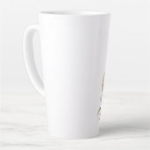 Tasse Latte Musique d'aquarelle douce en Botanique (Angle gauche)