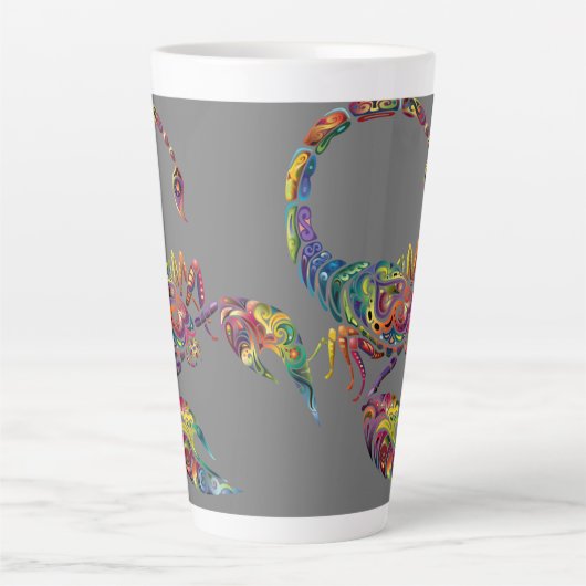 Tasse Latte Musique de conception d'art Scorpion (Devant)