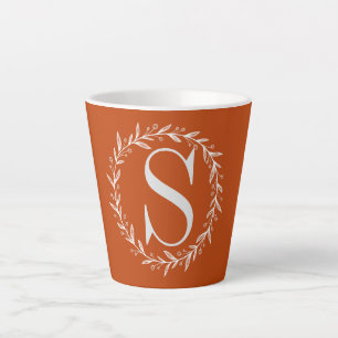 Tasse Latte Musique de lato monogramme personnalisée