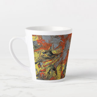 Tasse Latte Musique de lave jaune