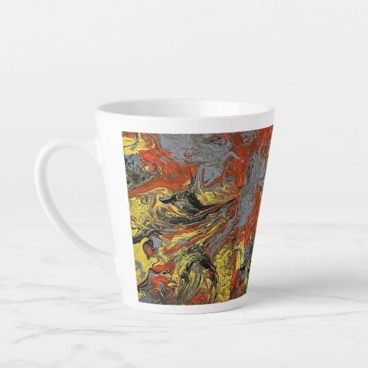 Tasse Latte Musique de lave jaune  (Gauche)