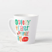 Tasse Latte Musique de Noël (Angle gauche)