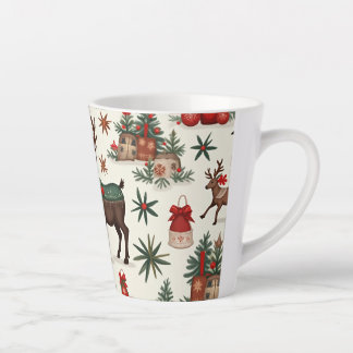 Tasse Latte Musique de Noël