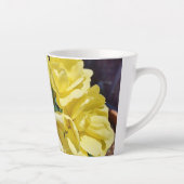 Tasse Latte Musique de rose jaune (Droite)