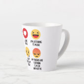 Tasse Latte Musique Emojis (Angle droit)