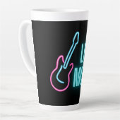Tasse Latte Musique en direct Neon Guitare (Angle gauche)