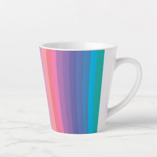 Tasse Latte Musique en latte arc-en-ciel