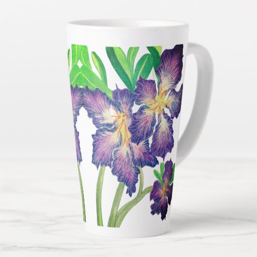 Tasse Latte Musique en latte d'adénium pourpre (Angle droit)