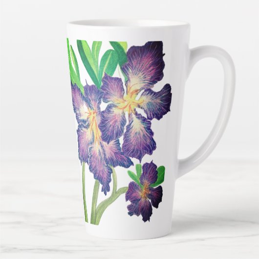 Tasse Latte Musique en latte d'adénium pourpre (Droite)