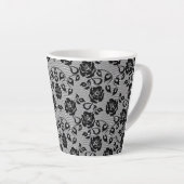 Tasse Latte Musique en latte de dentelle noire (Angle droit)