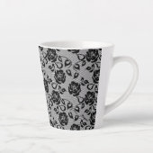 Tasse Latte Musique en latte de dentelle noire (Droite)