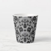 Tasse Latte Musique en latte de dentelle noire (Devant)