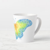 Tasse Latte Musique en latte de papillon (Angle droit)