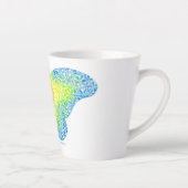 Tasse Latte Musique en latte de papillon (Droite)