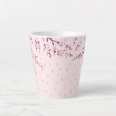 Tasse Latte Musique en latte rose (Devant)