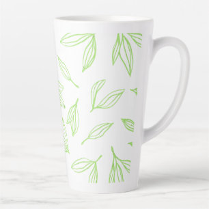 Tasse Latte Musique latte à feuilles