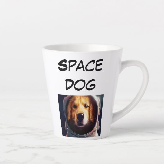 Tasse Latte Musique latte de chien spatial (Droite)