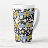 Tasse Latte Musique latte de tournesol (Angle droit)
