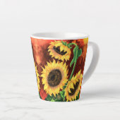 Tasse Latte Musique latte de tournesol (Angle droit)