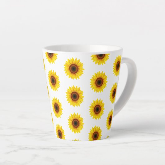 Tasse Latte Musique latte des tournesols (Angle droit)