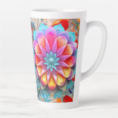Tasse Latte Musique Mandala Flower Design (Droite)