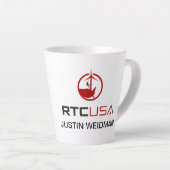 Tasse Latte Musique personnalisée (Angle droit)