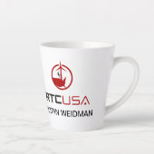 Tasse Latte Musique personnalisée (Droite)