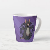 Tasse Latte Mystic Night Bat Character Art (Angle droit)